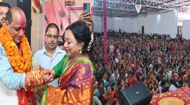 बड़कोट में रक्षाबंधन कार्यक्रम में उमड़ा बहनों का सैलाब, मनवीर चौहान को बांधी राखी