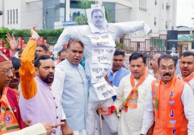 भाजपा एससी मोर्चा ने प्रदेशभर में राहुल गांधी का पुतला दहन कर किया प्रदर्शन